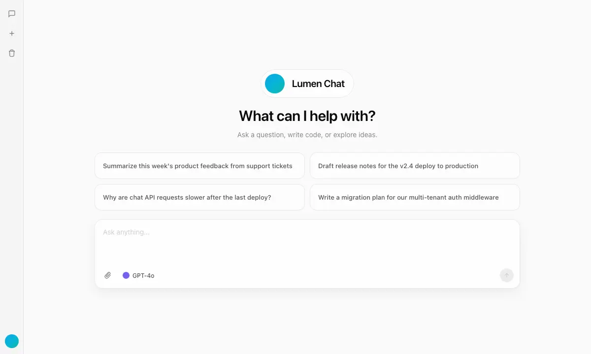 Lumen Chat deployed app preview
